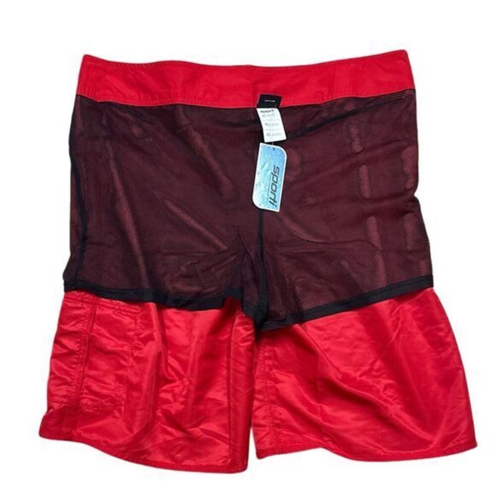 Sporti Board Shorts Swim Trunks Cargo Pocket Red Mens Size 40 - Picture 4 of 5